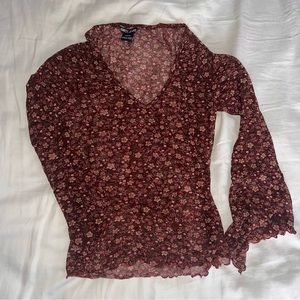 Guess Mesh Flowy Blouse